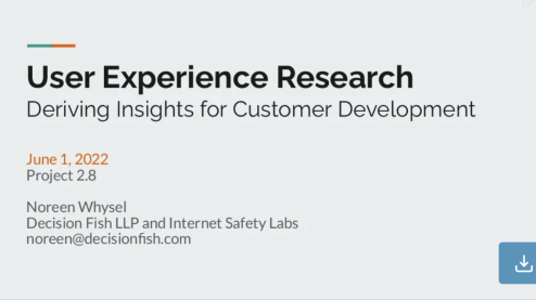 User Experience Research: Deriving Insights for Customer Development