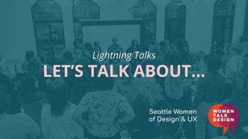 LIghtning Talks, "Let's Talk About" with WTD and seaDUX logos