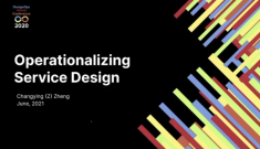 Title slide for talk: Operationalizing Service Design